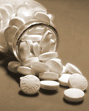 Bottle of aspirin