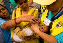 Rotary member providing health services in India